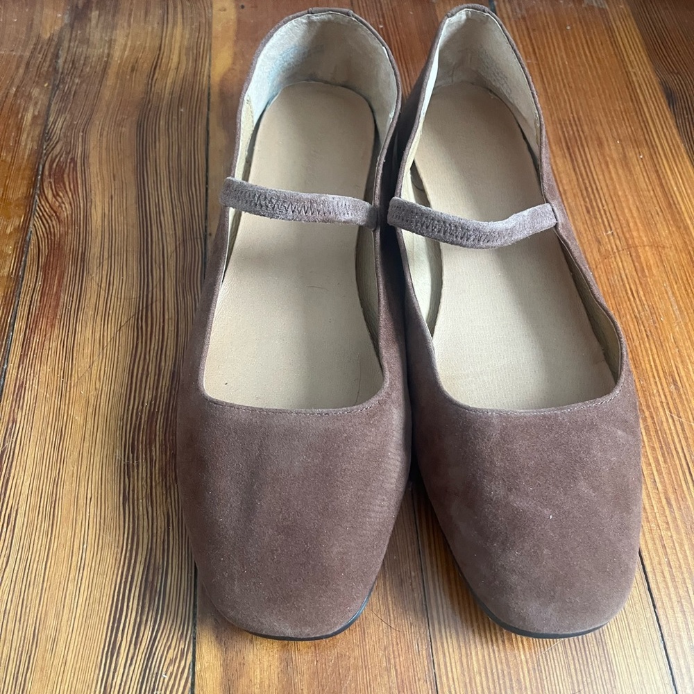 Madewell Greta Brown Suede Flats